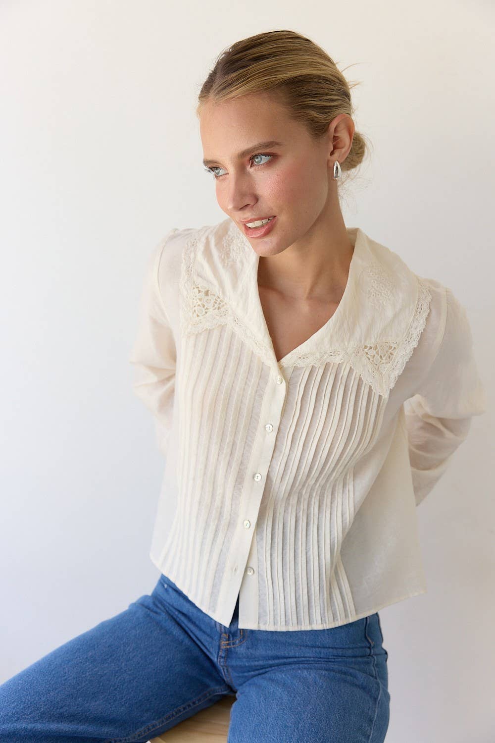 Seemann Pintuck Blouse