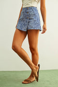 Blumendruck Denim Skort