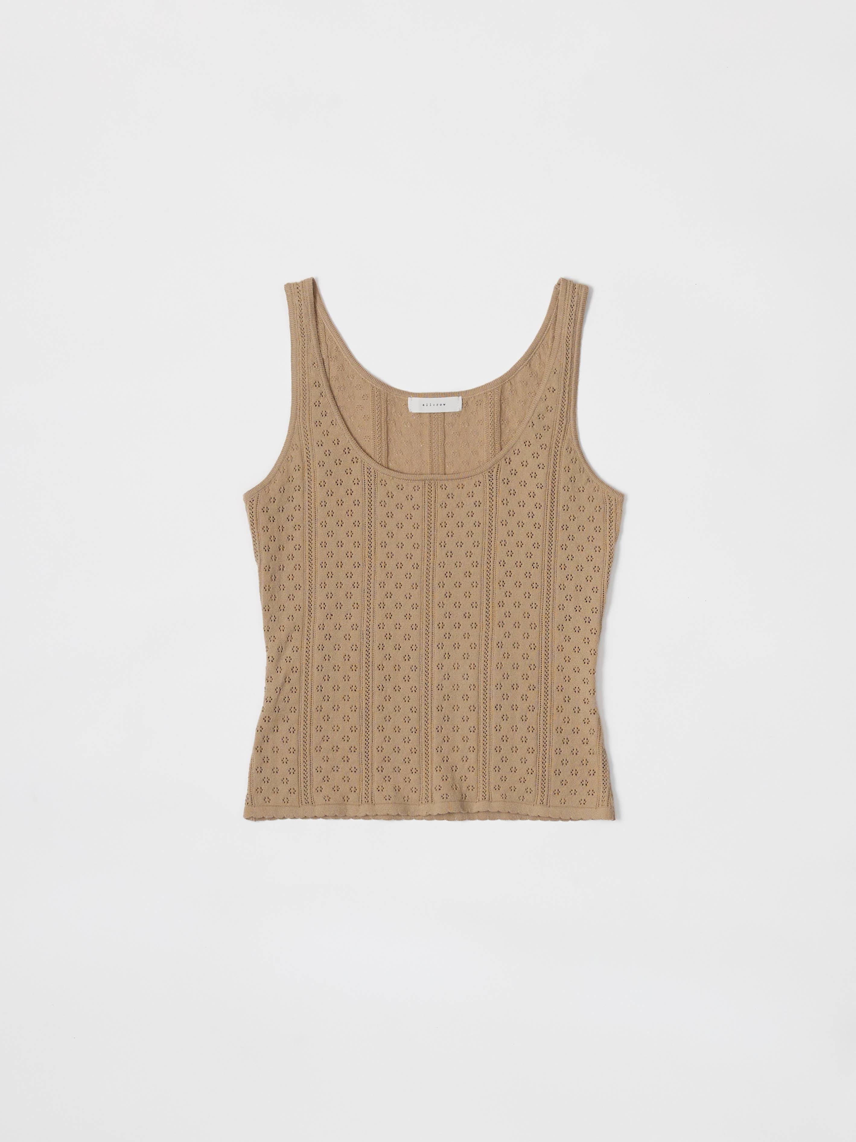 Knit Pointelle Tanktop von All Row