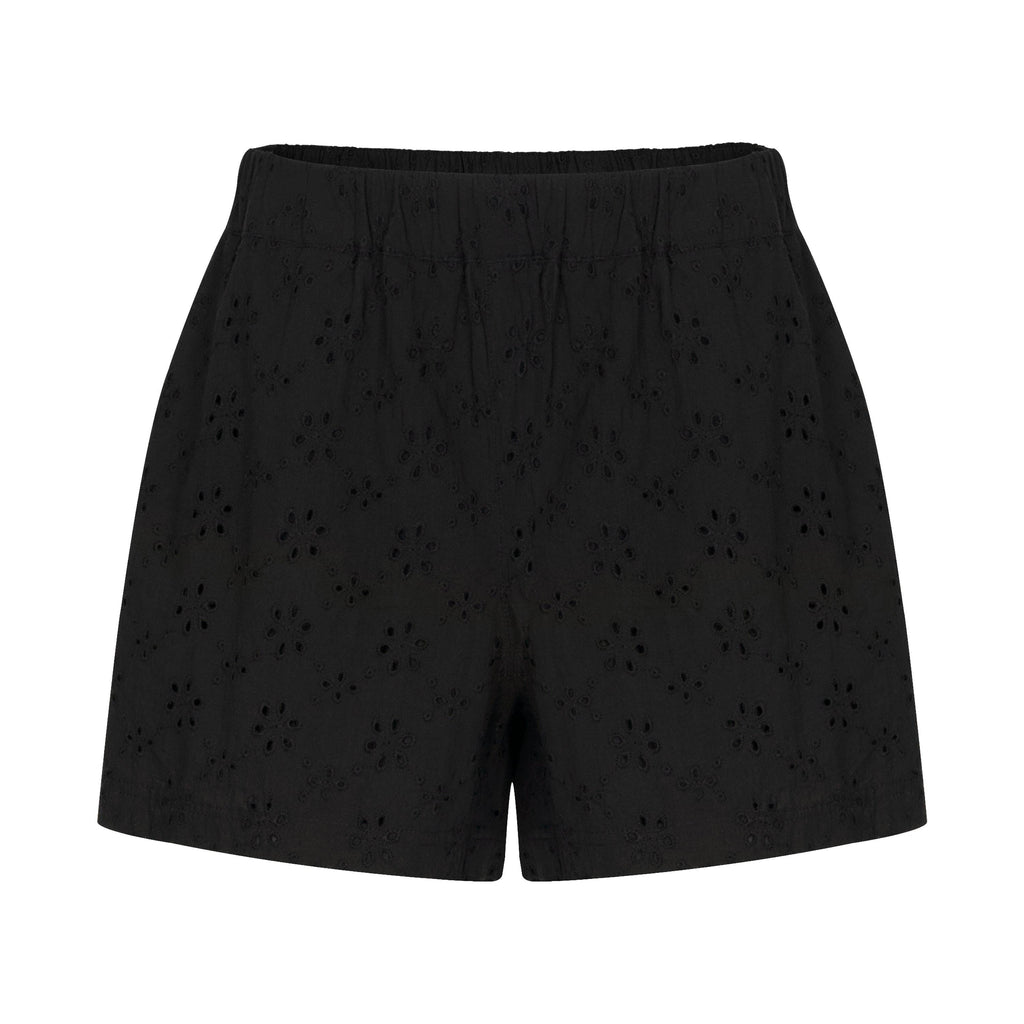 Schwarz Eyelet Bermuda Shorts von Sunshine Tienda