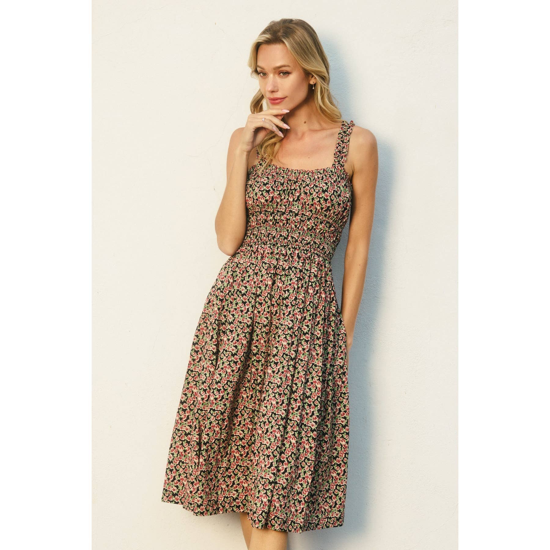 Süßes Nichts Ruffled Und Geschockt Maxi Kleid