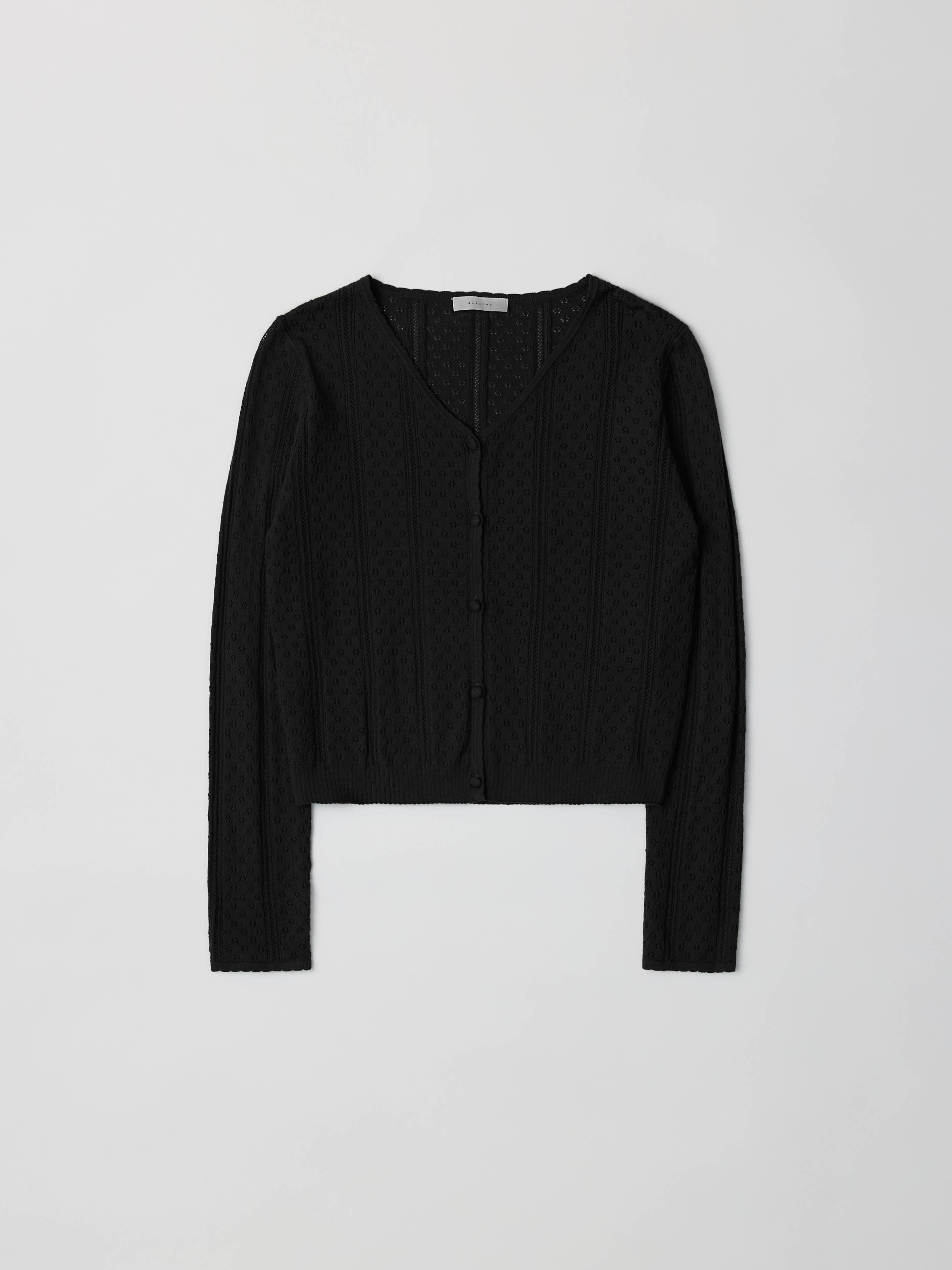 Knit Pointelle Cardigan Top von All Row