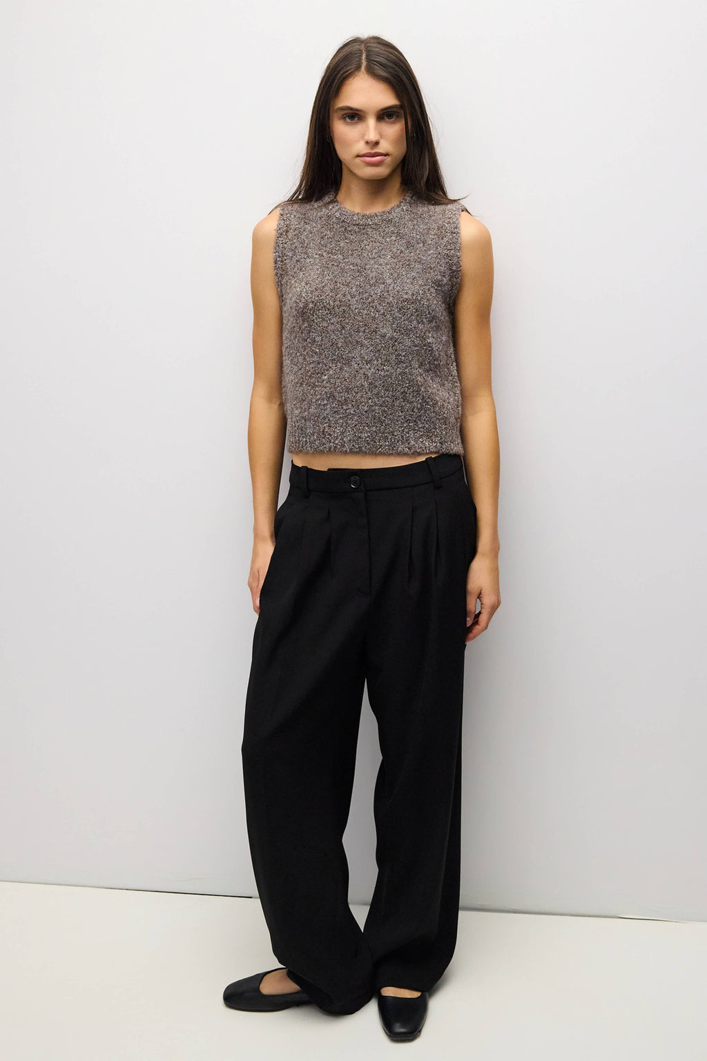 The Skyla Top | Boucle Knit Sweater Vest von Mod Ref
