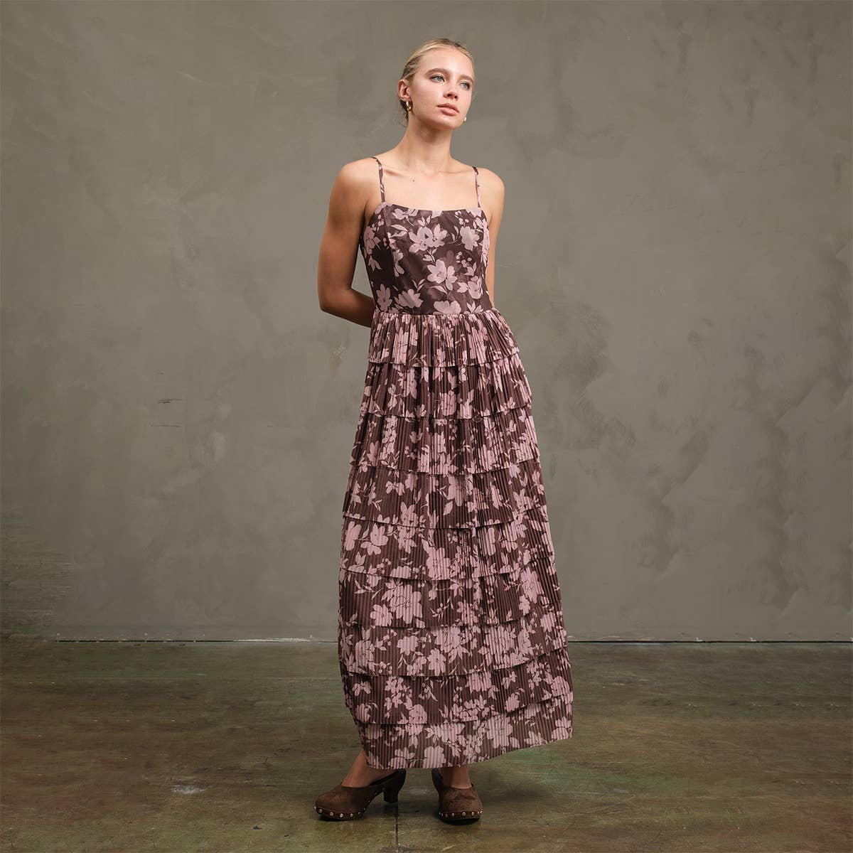 Blume Mesh Drucked Tier Dress