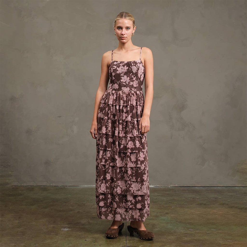 Blume Mesh Drucked Tier Dress